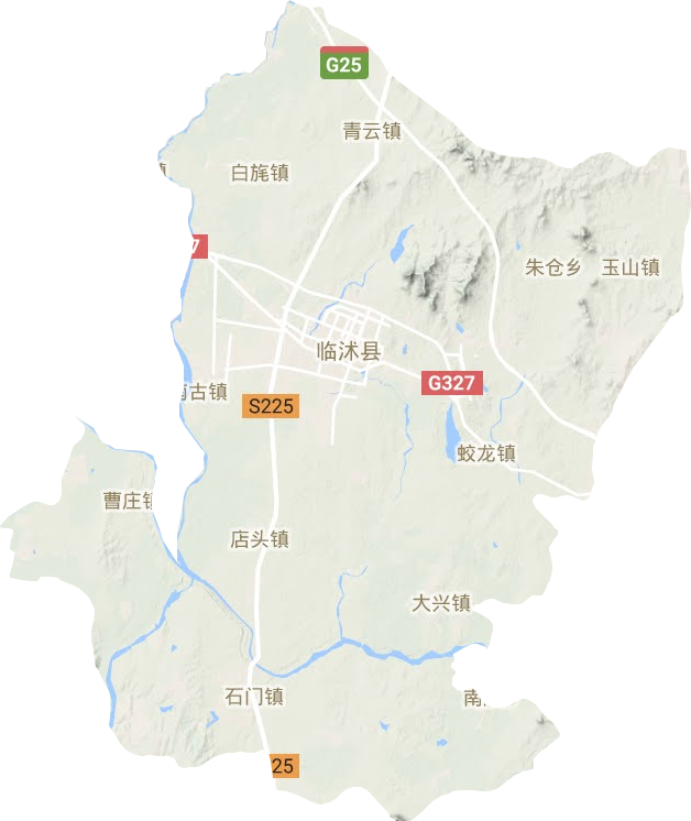 临沭县地形地图