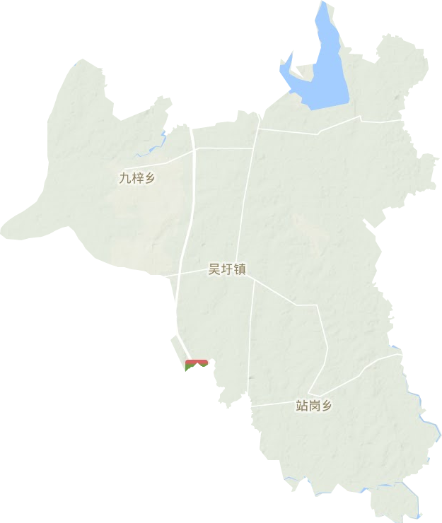 吴圩镇地形地图