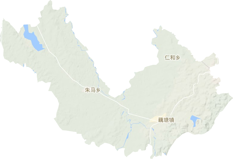 藕塘镇地形地图
