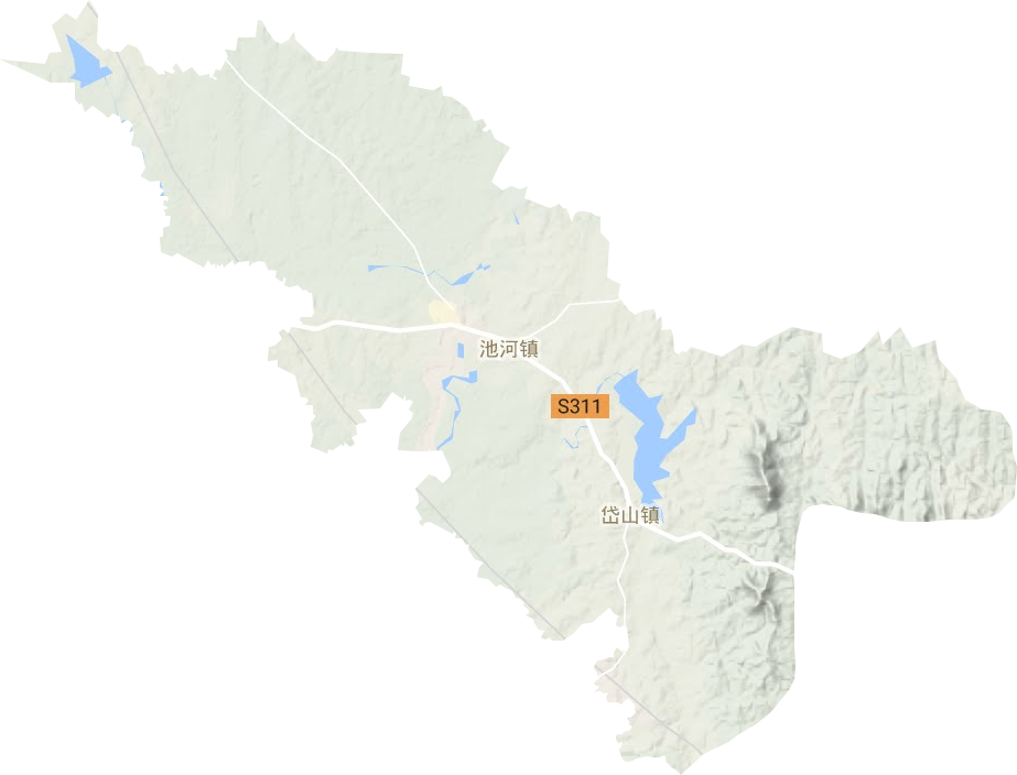 池河镇地形地图