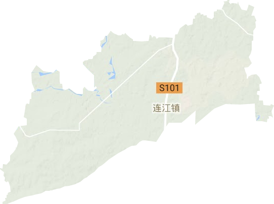 连江镇地形地图