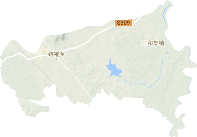 三和集镇地形地图
