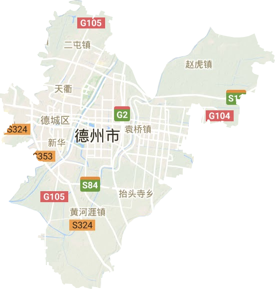 德城区地形地图
