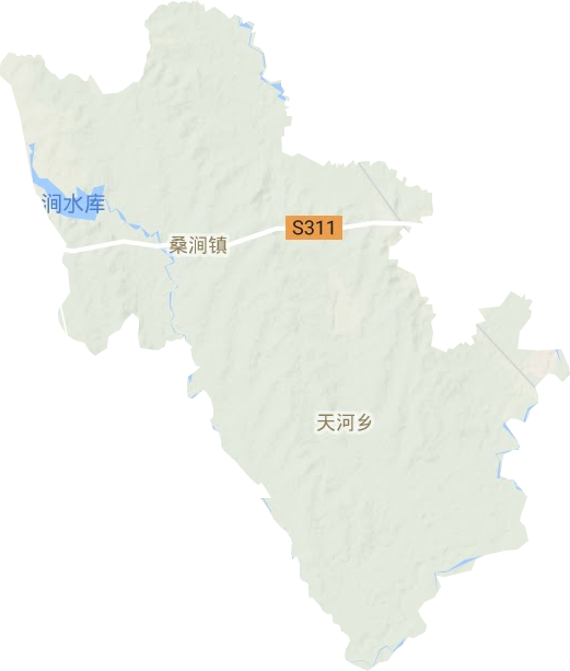 桑涧镇地形地图