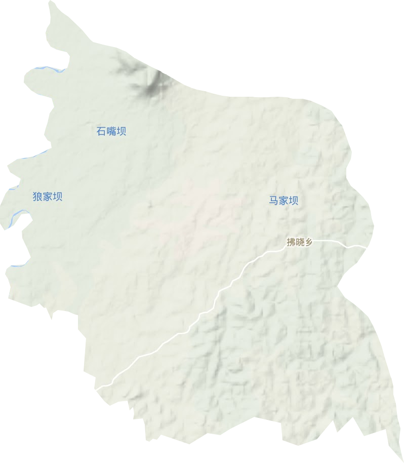 拂晓乡地形地图