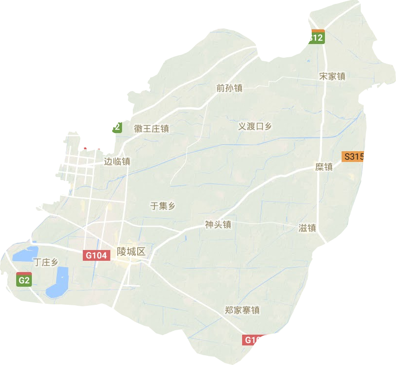 陵城区地形地图