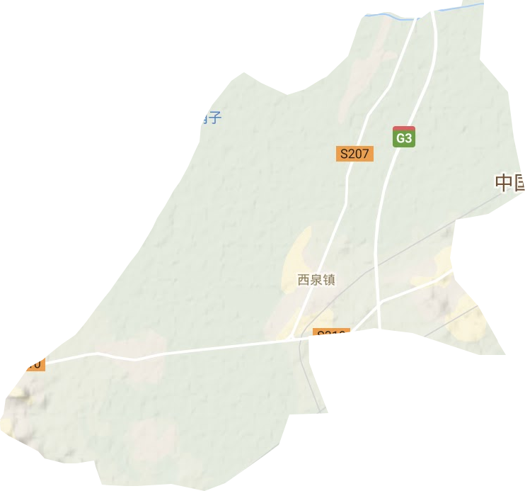 西泉镇地形地图