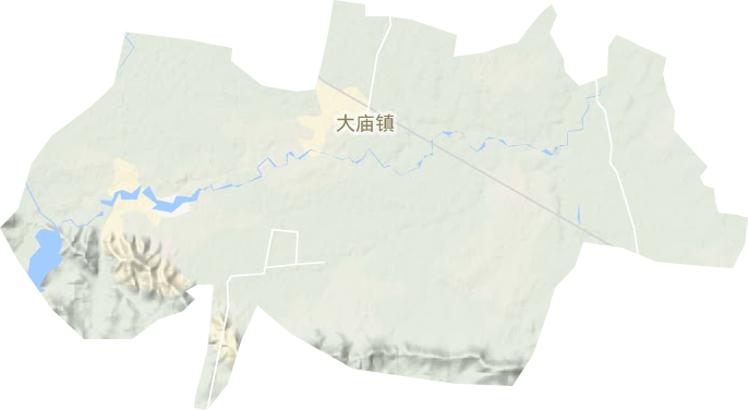 大庙镇地形地图