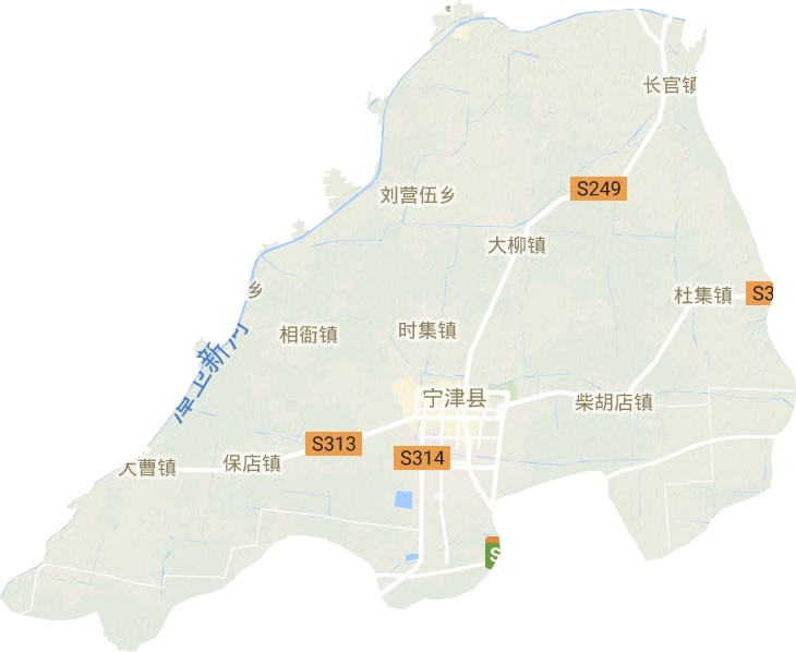 宁津县地形地图