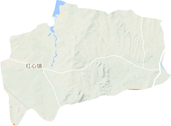 红心镇地形地图