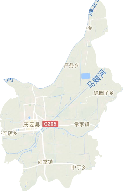 庆云县地形地图