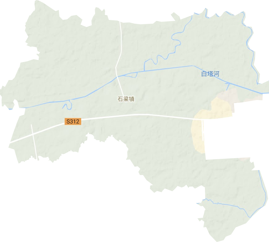 石梁镇地形地图