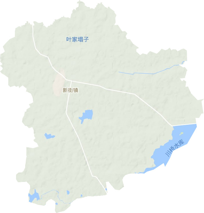 新街镇地形地图