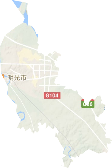 明光街道地形地图