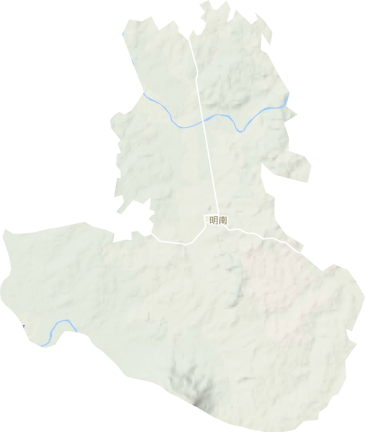 明南街道地形地图