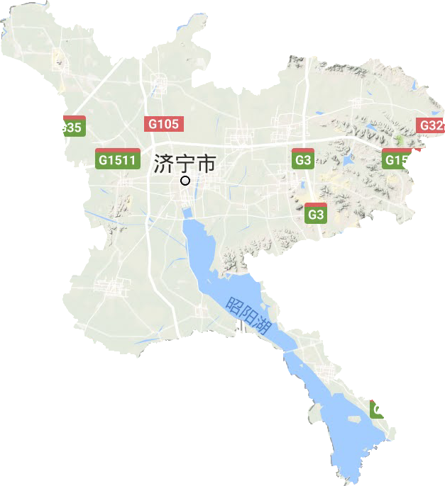 济宁市地形地图