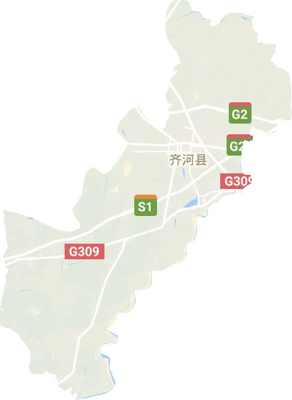 齐河县地形地图
