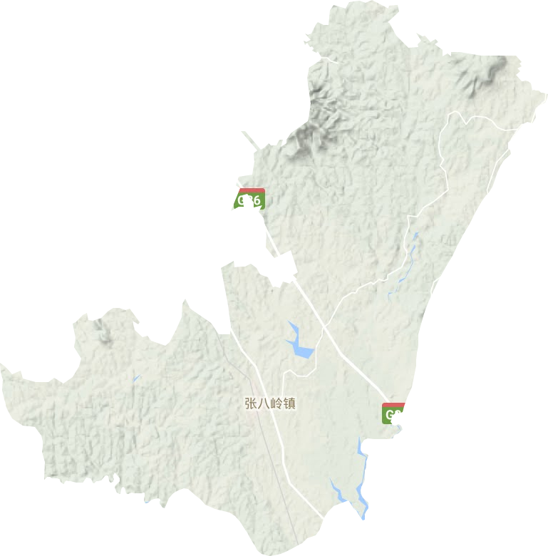 张八岭镇地形地图