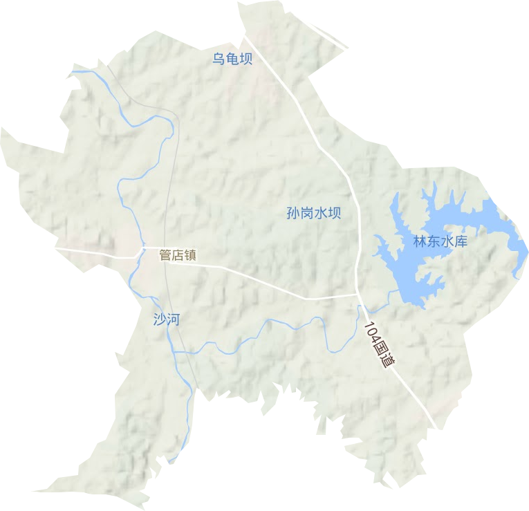 管店镇地形地图