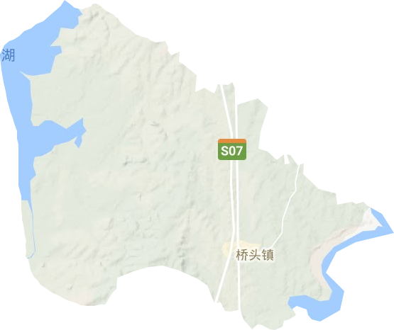 桥头镇地形地图
