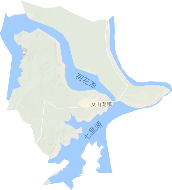 女山湖镇地形地图