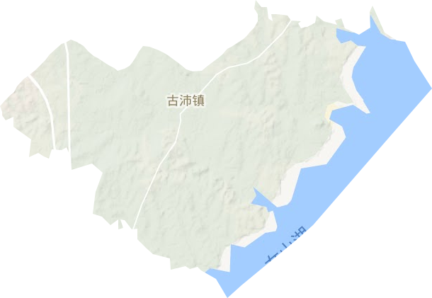 古沛镇地形地图