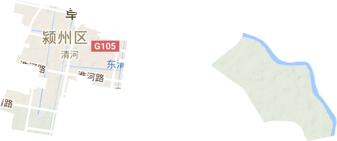 清河街道地形地图