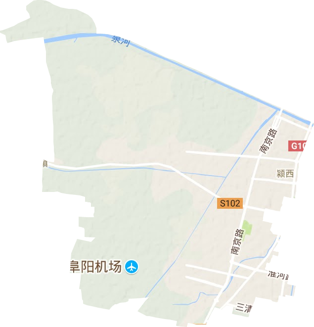 颍西街道地形地图