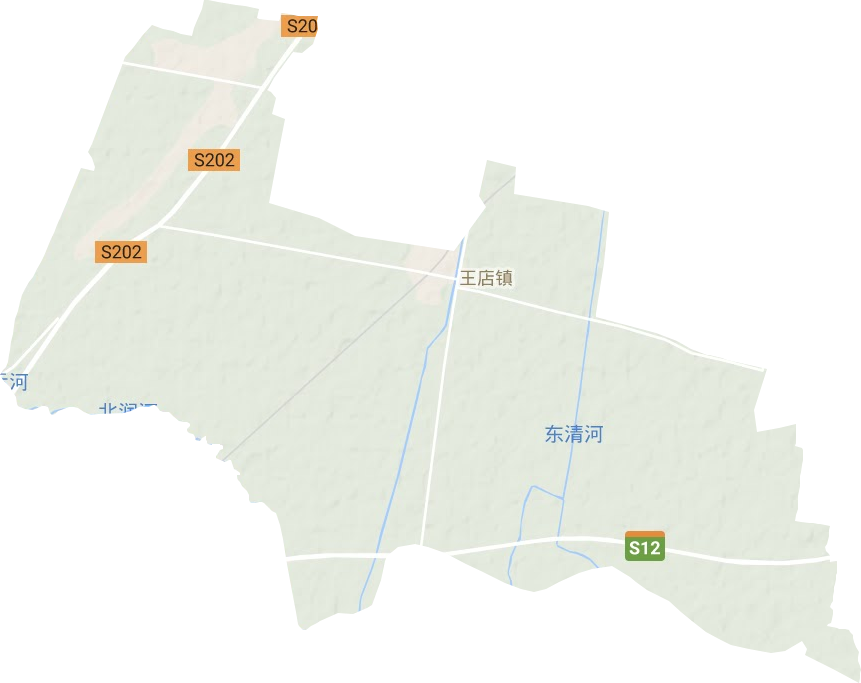 王店镇地形地图
