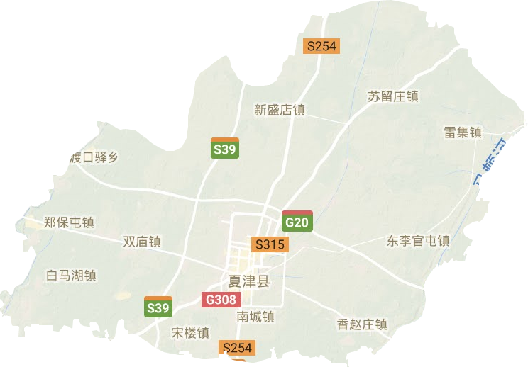 夏津县地形地图