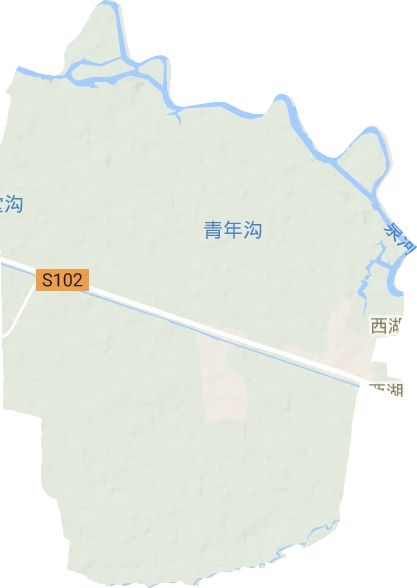 西湖镇地形地图