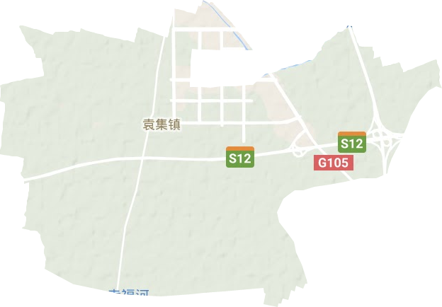 袁集镇地形地图