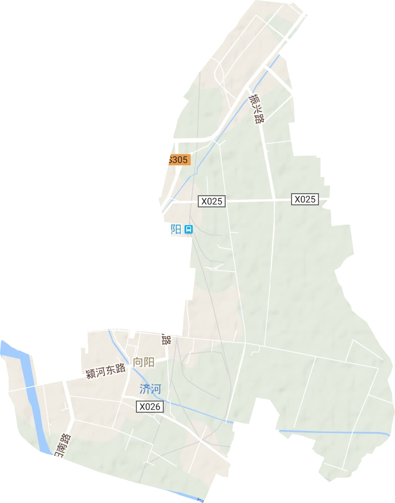 向阳街道地形地图