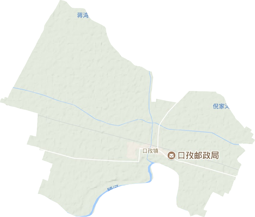 口孜镇地形地图