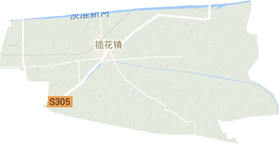 插花镇地形地图
