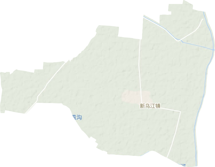 新乌江镇地形地图