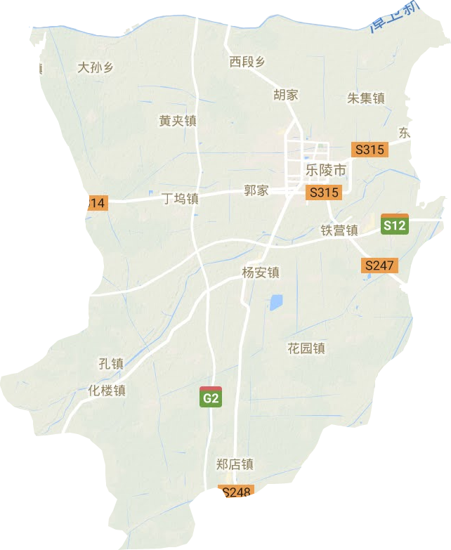 乐陵市地形地图