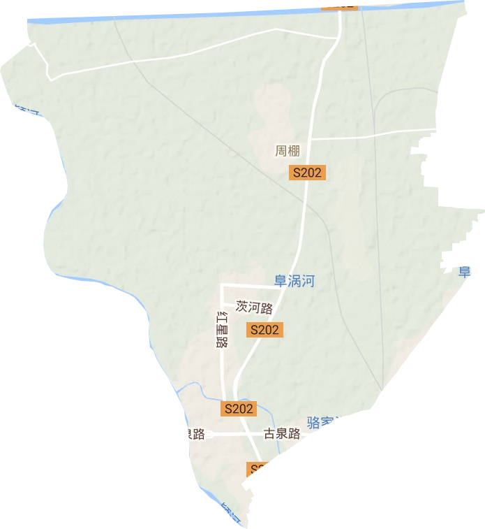 周棚街道地形地图