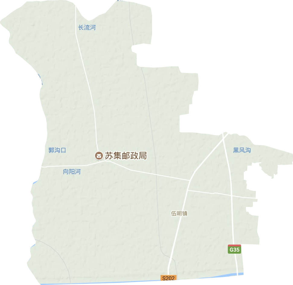 伍明镇地形地图