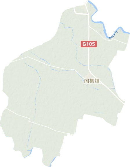 闻集镇地形地图