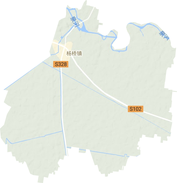杨桥镇地形地图