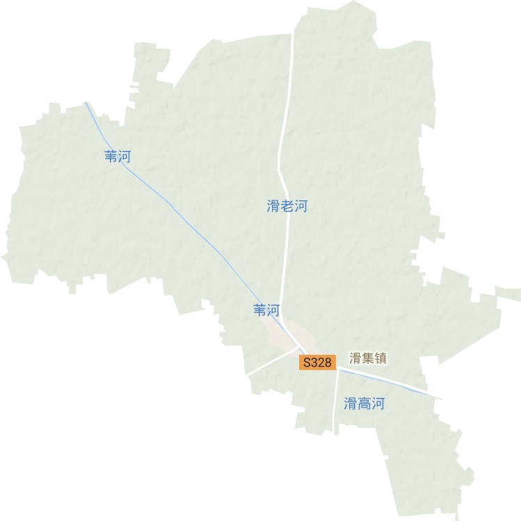 滑集镇地形地图
