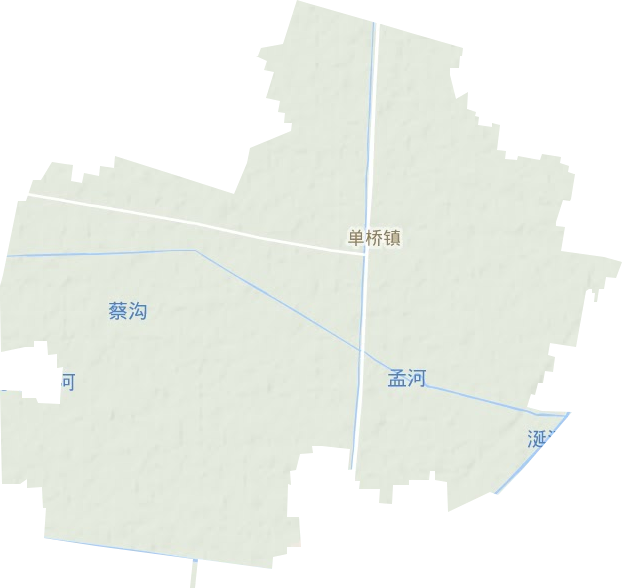 单桥镇地形地图