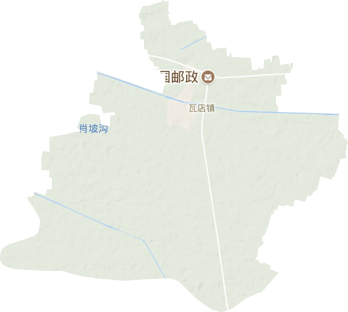 瓦店镇地形地图