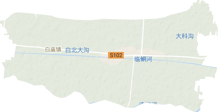 白庙镇地形地图