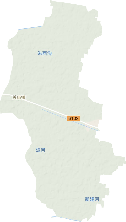 关庙镇地形地图