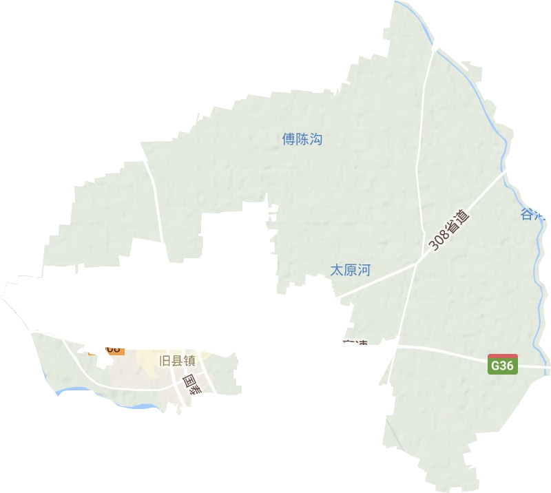 旧县镇地形地图