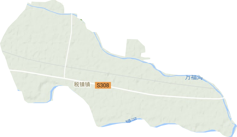 税镇镇地形地图