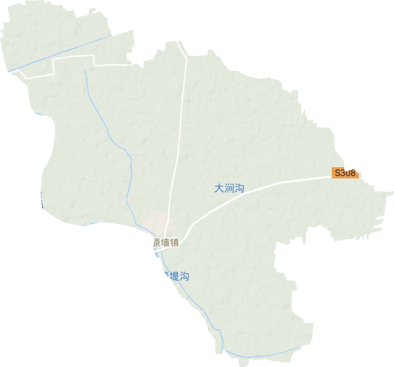 原墙镇地形地图