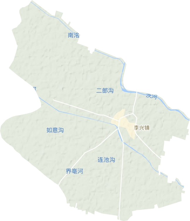 李兴镇地形地图